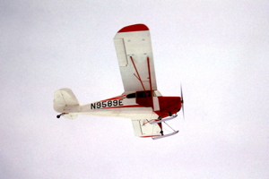 Aircraft #5 - Aeronca 11AC Chief N9589E, first flown 1 Jan 1974 from a snow-covered field near Taberg, NY