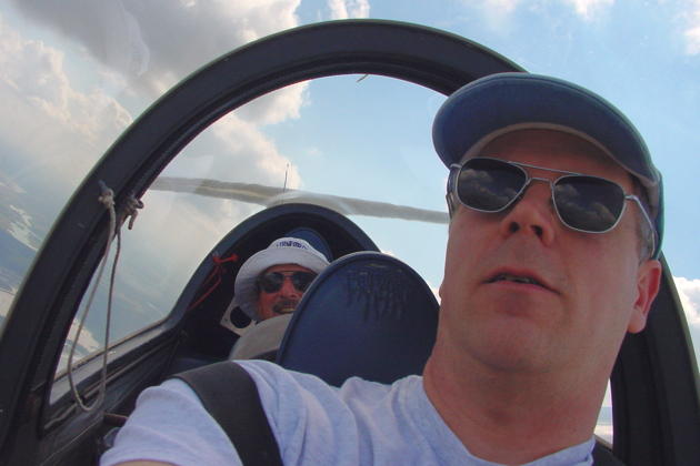 Climbing to cloudbase with Ron Dianton in Seminole Lake gliderport's Grob 103.