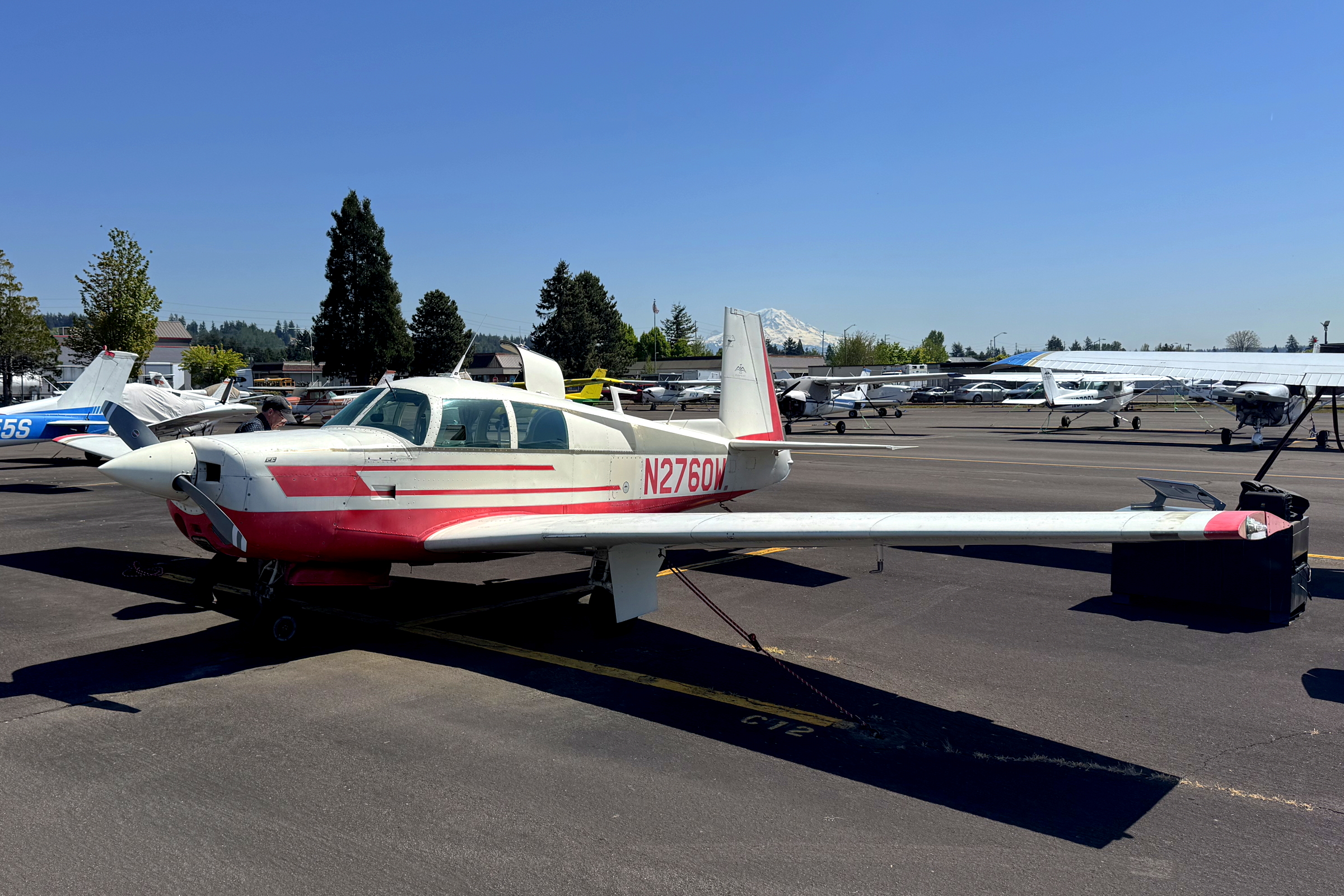 Aircraft #110 - Mooney M20E N2760W, first flown 1 May 2025 from Auburn, WA (S50) with owner Bob Hardin.
