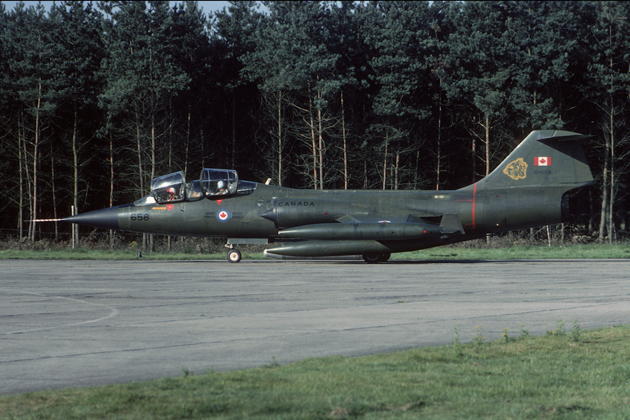A great photo of 104658 in Canadian Forces markings taken at Soesterberg AB, NL in July 1980, just before I flew her in August with the 441 Squadron. Photo by Henk Schuitemaker.
