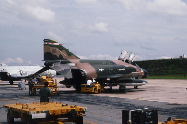 My 'first fighter'. F-4D 66-7693 from the Armament Development Test Center (ADTC) at Eglin AFB, FL in 1975. Great flight!