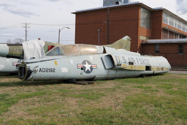 The fuselage of F-106B 57-2545 at Bissel Auto in St. Louis.