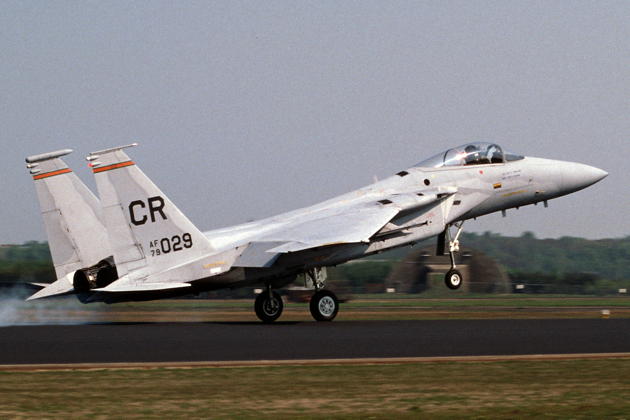 79-0029 touching down at Soesterberg in the mid-80s, with a tail stripe changed after I left in 1981.