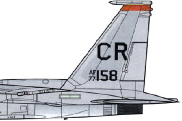 F-15B 77-0158 as I flew her on 9 May 1980. Drawing by Iain Ogilvie.