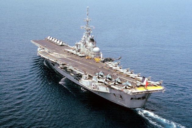 The French carrier Foch, with her outfit of Super Etendards and Crusaders in the 1980s. These are the aircraft I engaged in F-15 77-0158 on 9 May 1980 west of Italy.