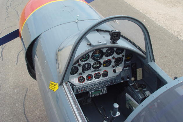 Front cockpit of the Nanchang CJ-6 VH-YUM.