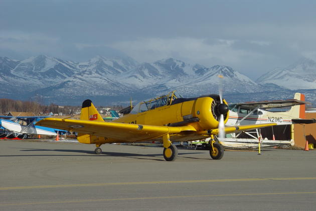 Cricket taxiing Old Yaller at Lake Hood airport in Anchorage, Alaska.