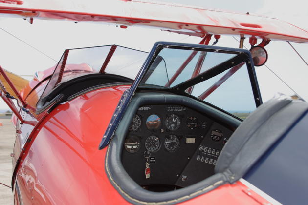 The aft cockpit of WACO 'Snoopy 2'.