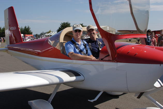 Ready for startup and taxi with Dan Masys in his RV-12 at the Sequim Valley airport.