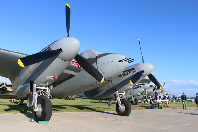 The only flying Mosquito in the world, newly renovated in New Zealand, and flying at Oshkosh.