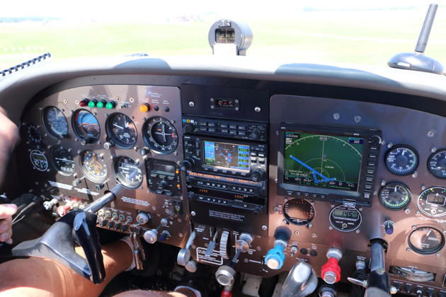 The impressive cockpit of Greg 'Big Dog' Young's Navion B, N5221K.