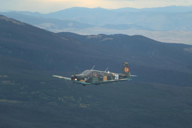 Vic and Kirstan Norris in trail in their IAR-823 over Montana en route to Oshkosh.