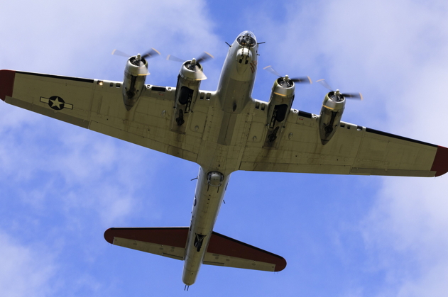Great overhead photo of B-17 Aluminum Overcast. Photo by David Tanner.