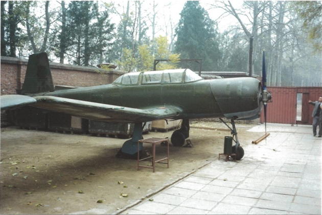 Nanchang CJ-6A N280NC in China, before export to the US, as a yard ornament for a retired Chinese General.
