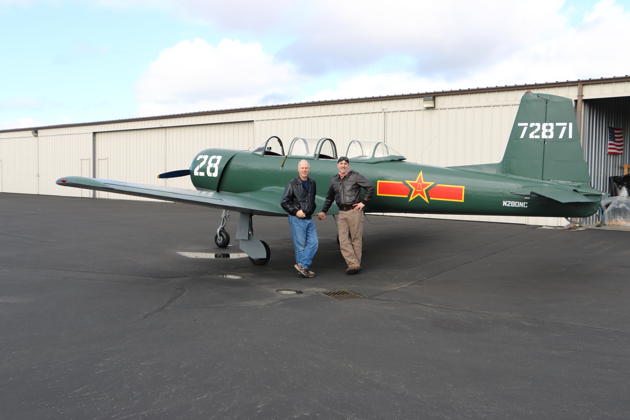 Getting ready for a flight with Justin in his Nanchang CJ-6A N280NC at Paine Field on 20 Feb 2016. Photo by Jennifer.