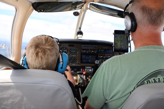 Alex cruising en route to Paine Field's runway 16L in N313DC. Photo by David Kasprzyk.
