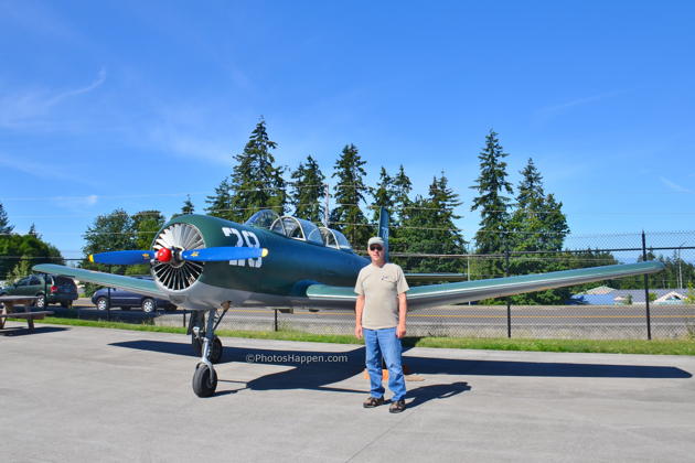 Arriving at the Historic Flight Foundation at Kilo-7, Paine Field, in Justin Drafts Nanchang CJ-6. Photo by Karyn King.