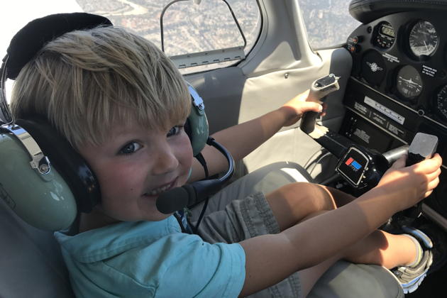 Nathaniel cruising as pilot-in-command over southern California.