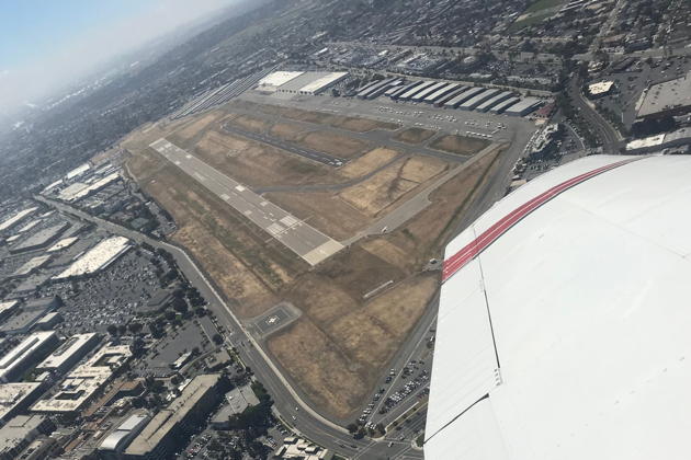 Climbing out of the Torrance airport in 3DC. Photo by Theresa Seitel.