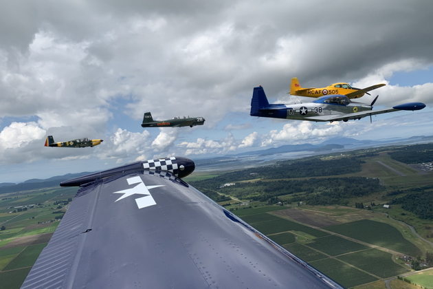 En route in the 5-ship back to the Skagit-Bayview airport. Photo courtesy of Tanner Matheny.