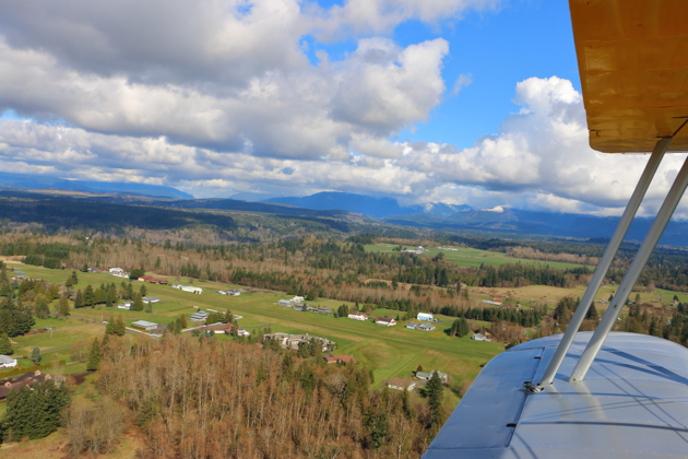 On downwind for runway 34 at the Evergreen Sky Ranch airport (51WA).