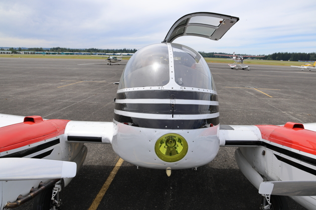 A head-on view of the Super Aero 45. Photo by Brodie Winkler.