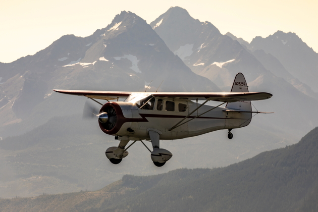 An excellent back-lit view of the Howard near Mt. Baker. Photo by the Skyvan Aviation PhotoCrew.