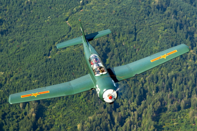 Joining on the Skyvan in Justin Drafts' Nanchang CJ-6A. Photo by the Skyvan Aviation PhotoCrew.