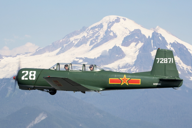 The 'Chang and Mt. Baker. Photo by the Skyvan Aviation PhotoCrew.