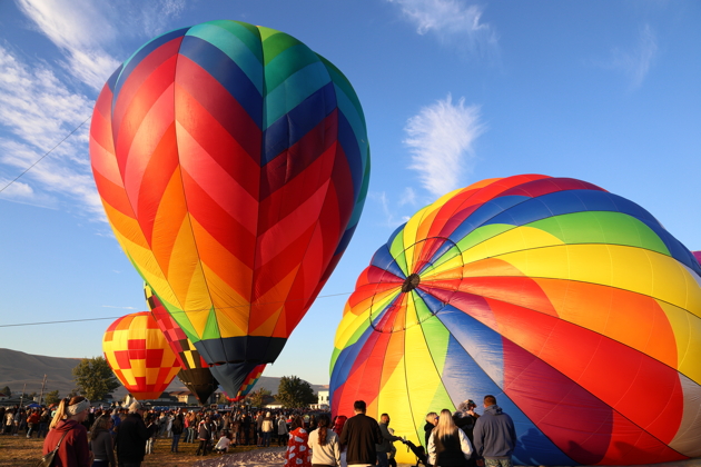 Morning color at the 35th Annual Great Prosser Balloon Rally. My photo.