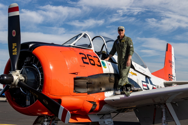 Ready for a flight in Scott Urban's T-28B N63NA. Photo by Brodie 'Chokin' Winkler.