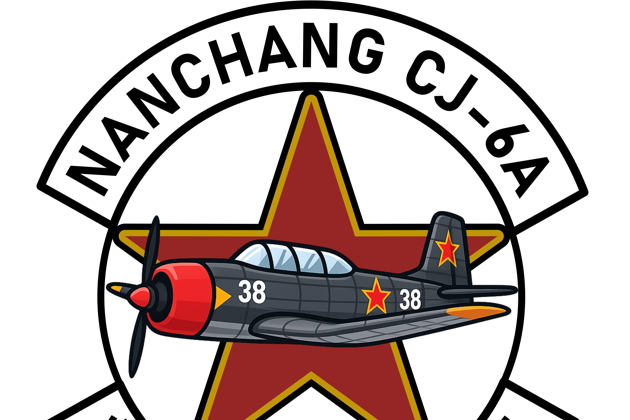 Jeff 'Spank' Hanoff's personal Nanchang patch for N431DM. The Chinese text states 'Turning gas into noise'.