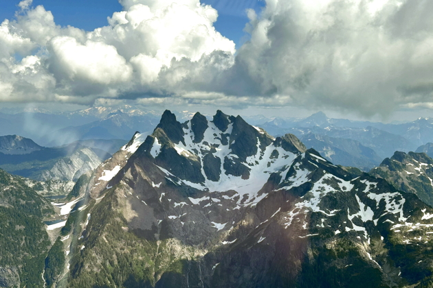 A great view of the Three Fingers mountain vista from the cockpit of the Bristell. Photo by Devin Dufenhorst.