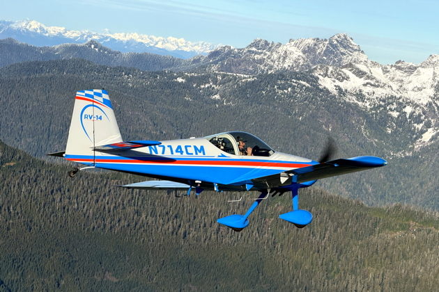 Our photo ship, Mike Lambert's RV-14. Photo by Steve Dame.