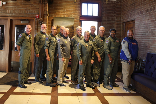 5th Fighter Eagle Drivers - Jim 'Hacksaw' McComas, Dave 'Over' Szeles, Tom 'Konscan' Konicke, Ralph 'Root' Moser, Sean 'Sleepy' O'Brien, Mike 'Levi' Levitt, Phil 'Lebeau' Nicholson, Mike 'Pork' VanLaan, Stan 'Sundance' Kasprzyk, Daryl 'Bones' Jones and Ken 'Homer' Smith.
