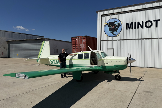Warren Pietsch and his Mooney M20F, loaned for the 5th Fighter memorial flyby.
