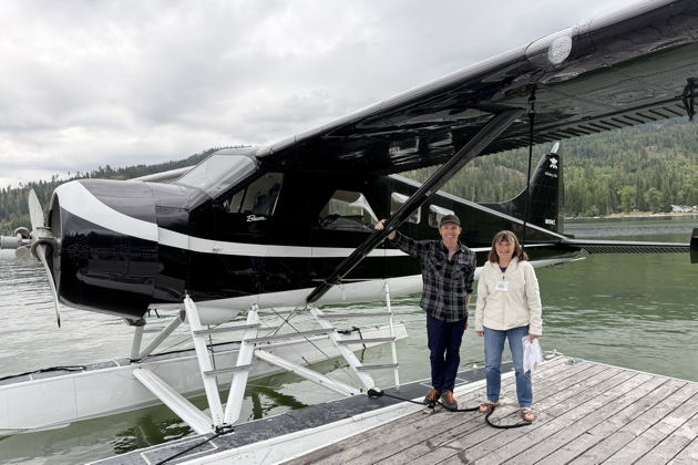 Ma and Kevin Franklin with his gorgeous DHC-2 Beaver 'Black Betty'.