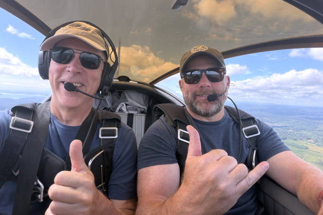 Getting a good dose of Vitamin 'G' with Drew 'STOLI' Blase in his SF260.